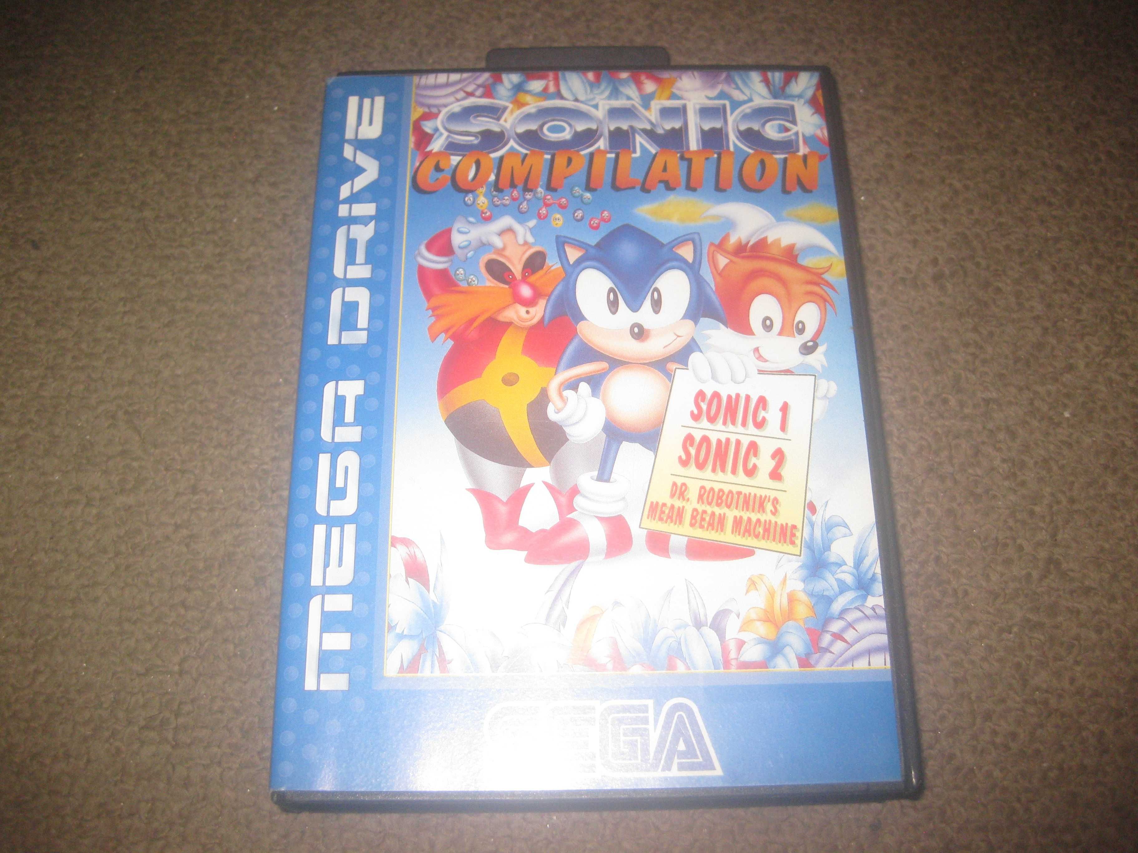 Jogo "Sonic Compilation" para Sega Mega Drive