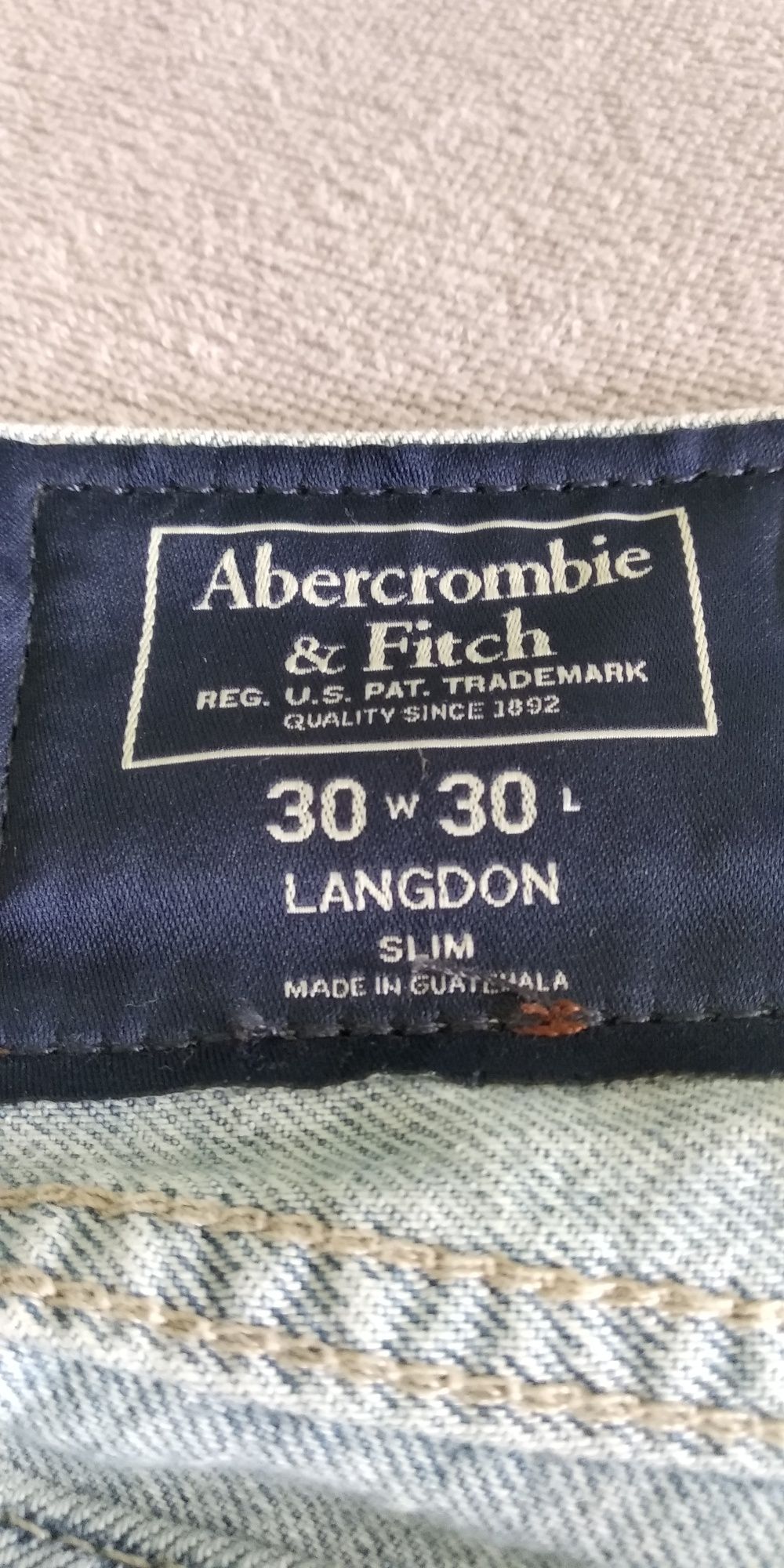 Spodnie Jeans Abercrombie & Fitch 30 30 Langdon Slim