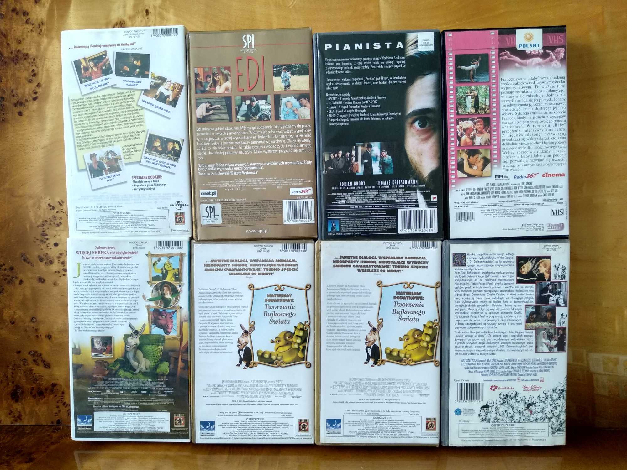 Zestaw 16 sztuk kaset! Kasety VHS video wideo orginalne filmy licencja