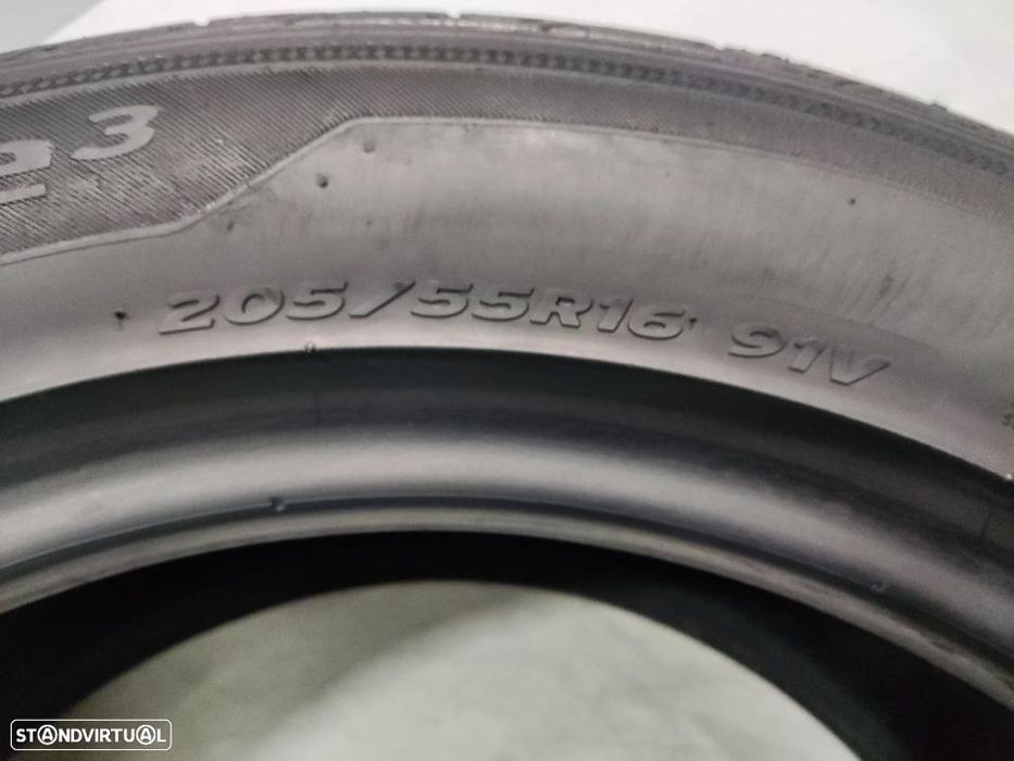 2 pneus semi novos 205-55r16 hankook - oferta dos portes