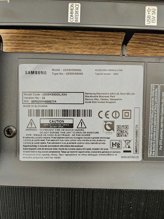 Części tv samsung 55ks9000/ 58TU7199U