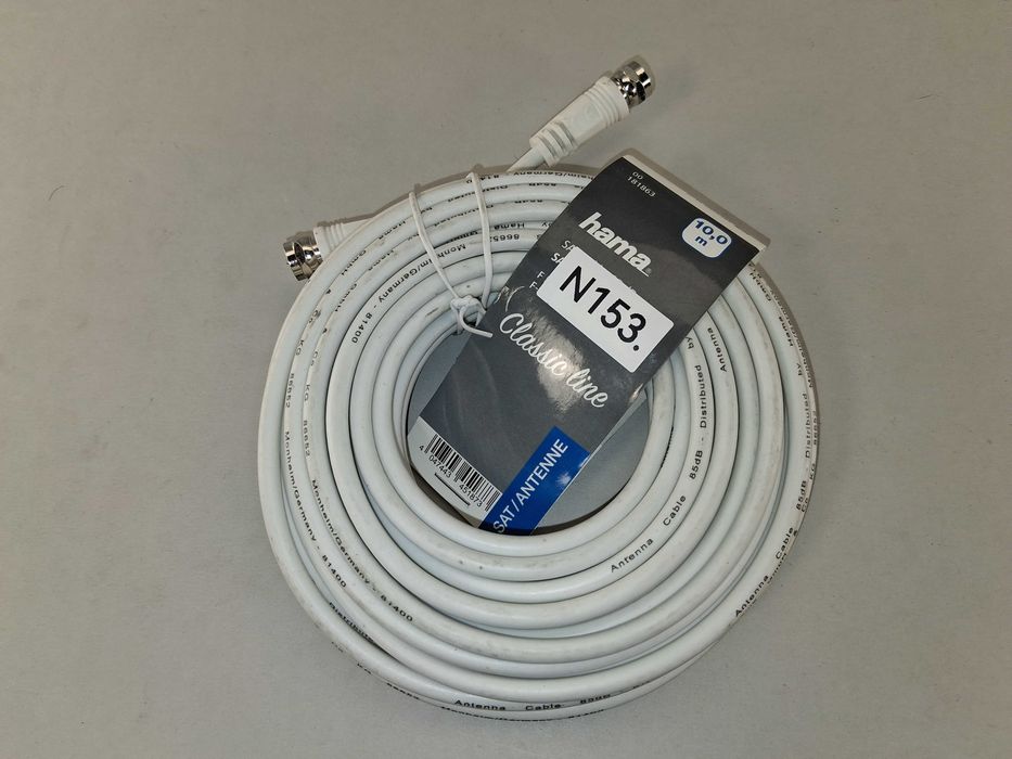 N153 Kabel Satelitarny Antenowy Hama 10m 85dB Classicline Nowy