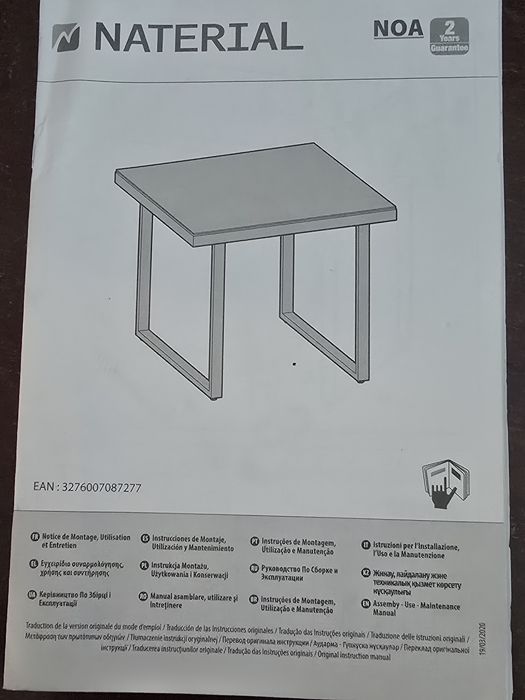 Mesa com 2 cadeiras para área externa