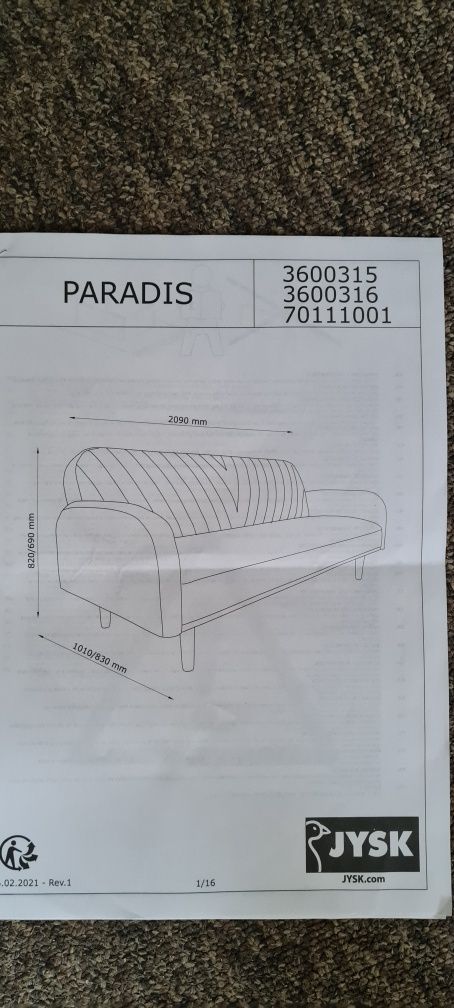 Sprzedam kanapę PARADIS