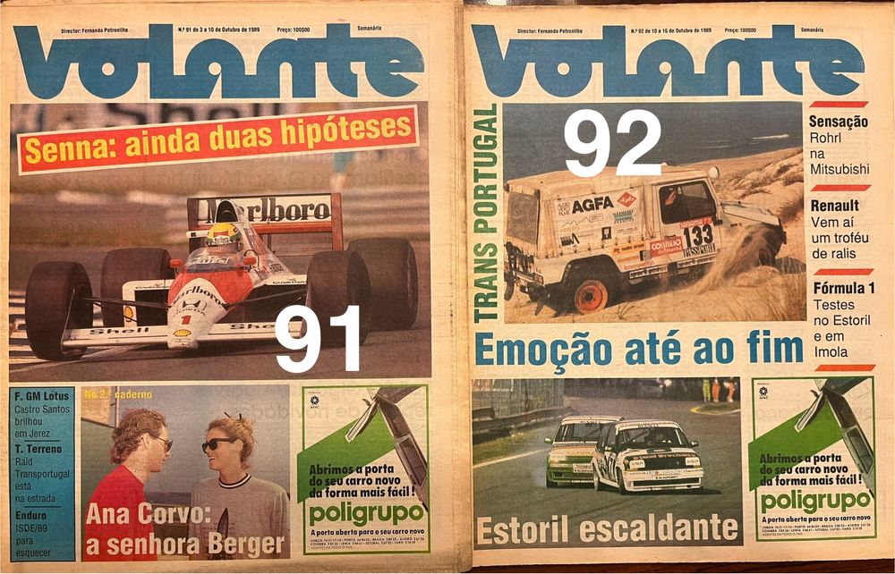 Vendo jornais Volante - ano 1989