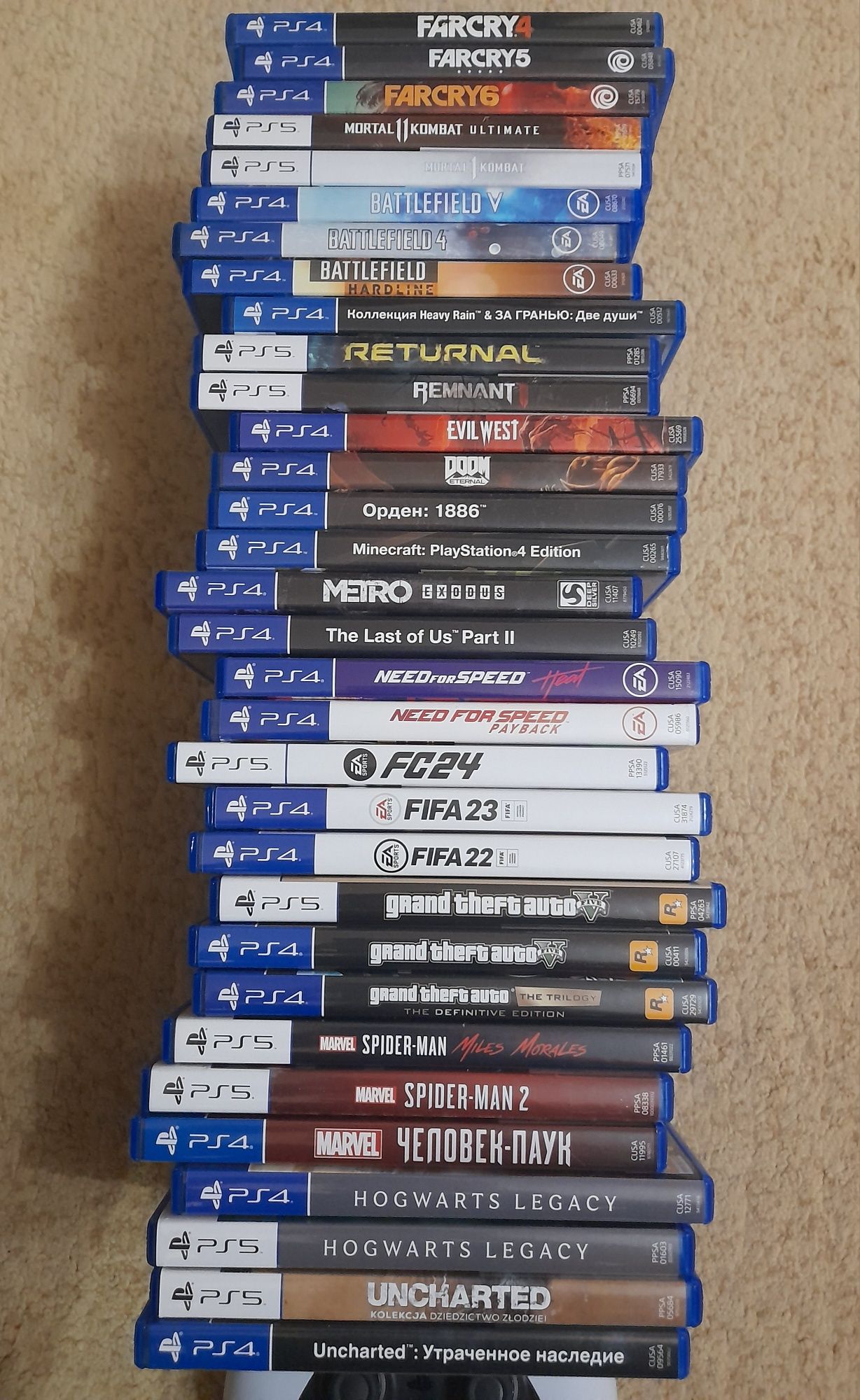 Комплект дисків (або поштучно) ps4 ps5