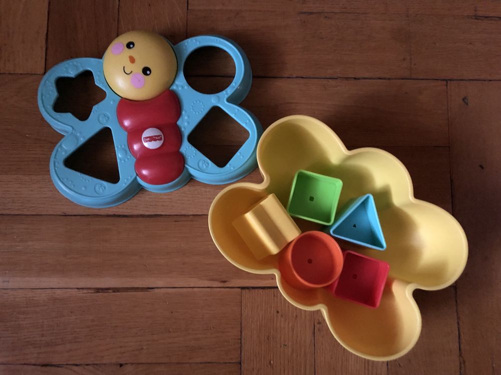 Zabawki Fisher Price: Pociąg, Sorter Motylek