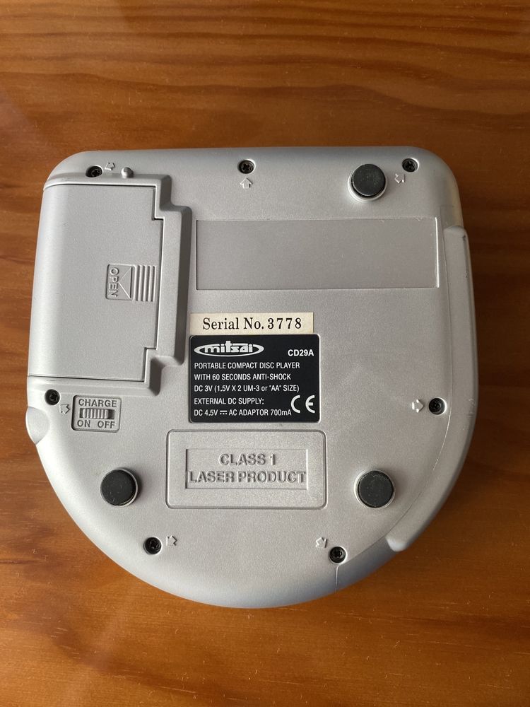 Leitor de CDs portátil Discman Mitsai