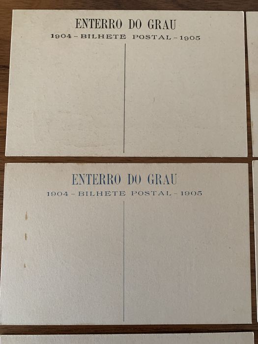 9 Bilhetes Postais “Enterro di Grau” 1905. Festa Académica de Coimbra