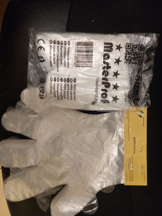 Rękawice foliowe tzw. zrywki