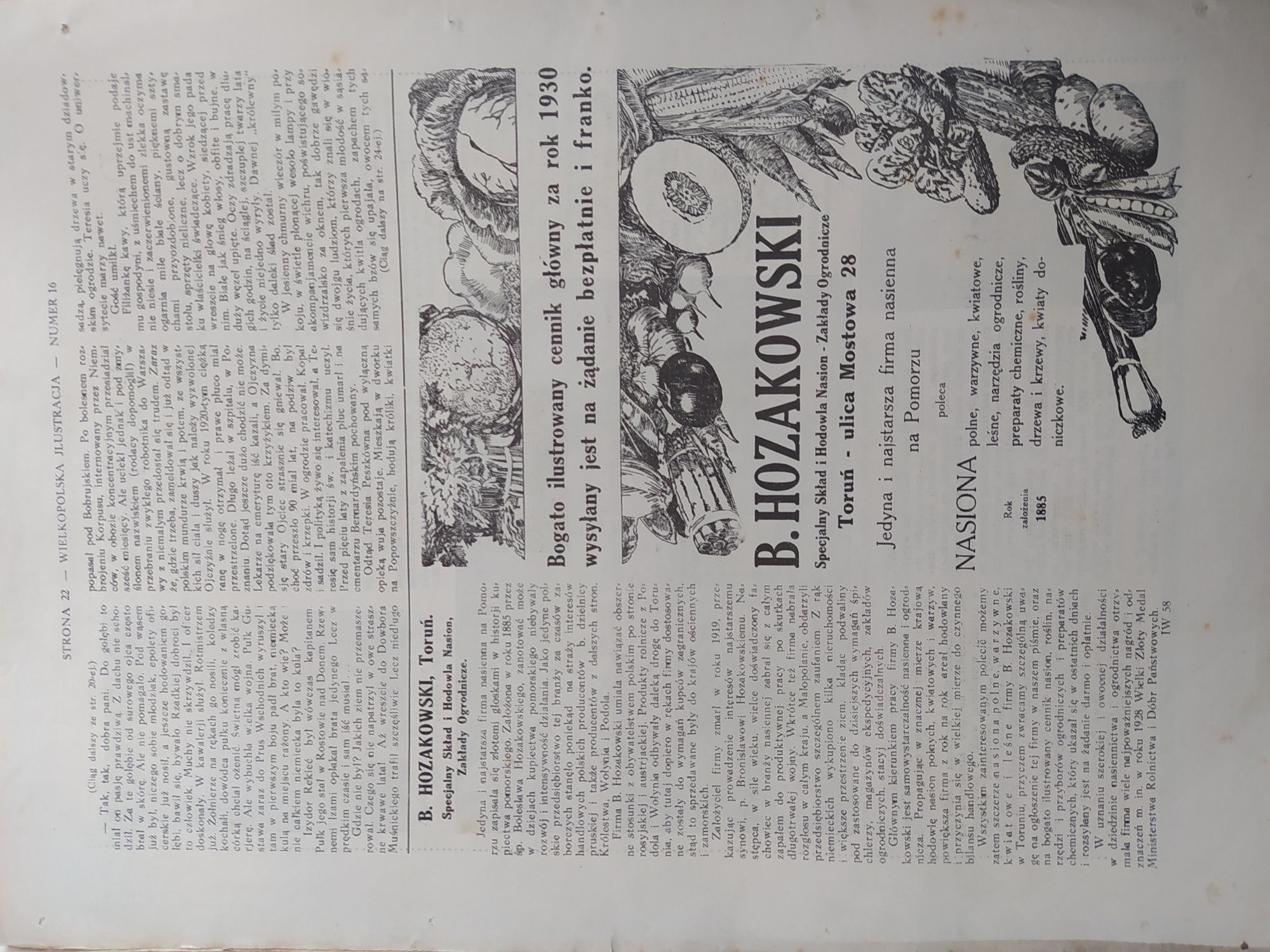 Gazeta Wielkopolska Ilustracja nr 16 1930 rok