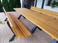Stół drewniany ogrodowy duży solidny
