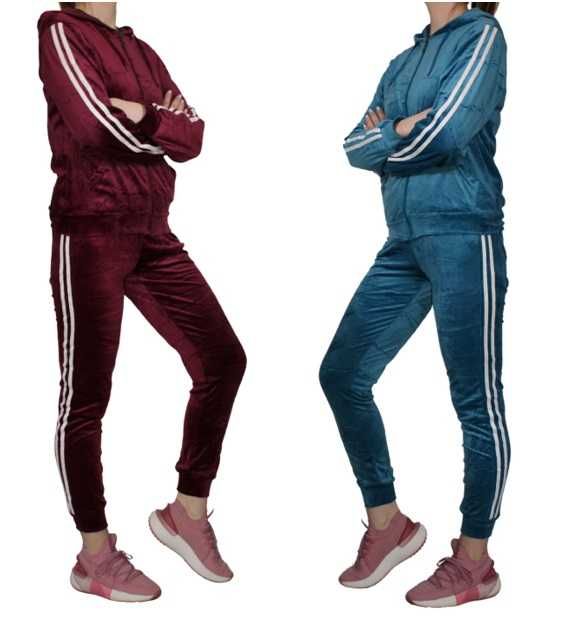 KOMPLET damski welurowy rozmiary od M-3XL