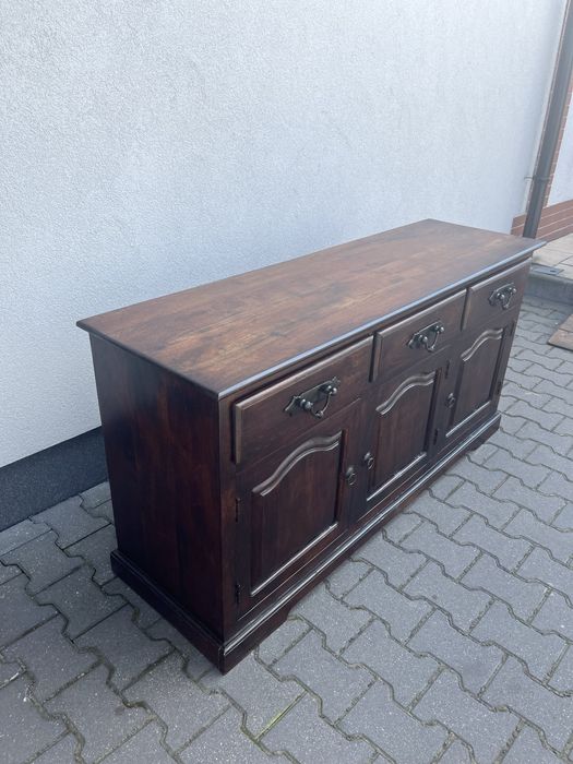 Komoda kolonialna z drewna egzotycznego