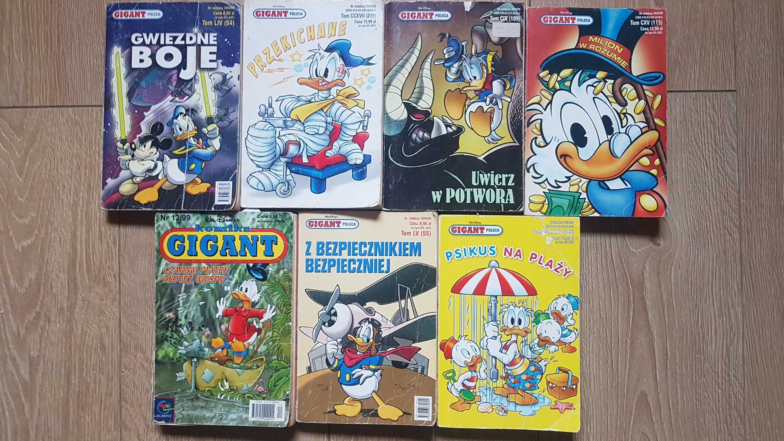 Gigant poleca komiksy Walt Disney 12/99 ,54, 55, 109, 115, 185, 217