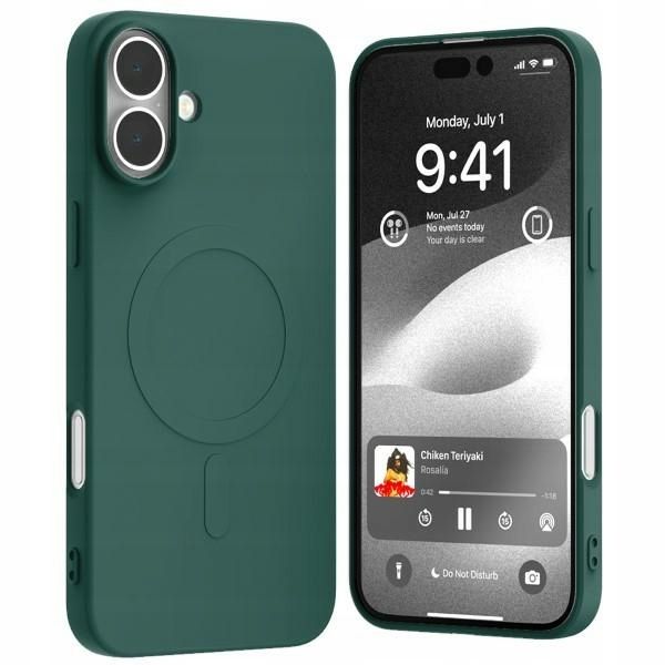 Etui do iPhone 16 Plus Mercury MagSafe Silikonowe zielone