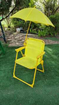 Krzesełko składane z parasolką dla dzieci