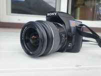 Aparat lustrzanka Sony N 50 alfa 380 DSLR - A 380 z obiektywem Sony.