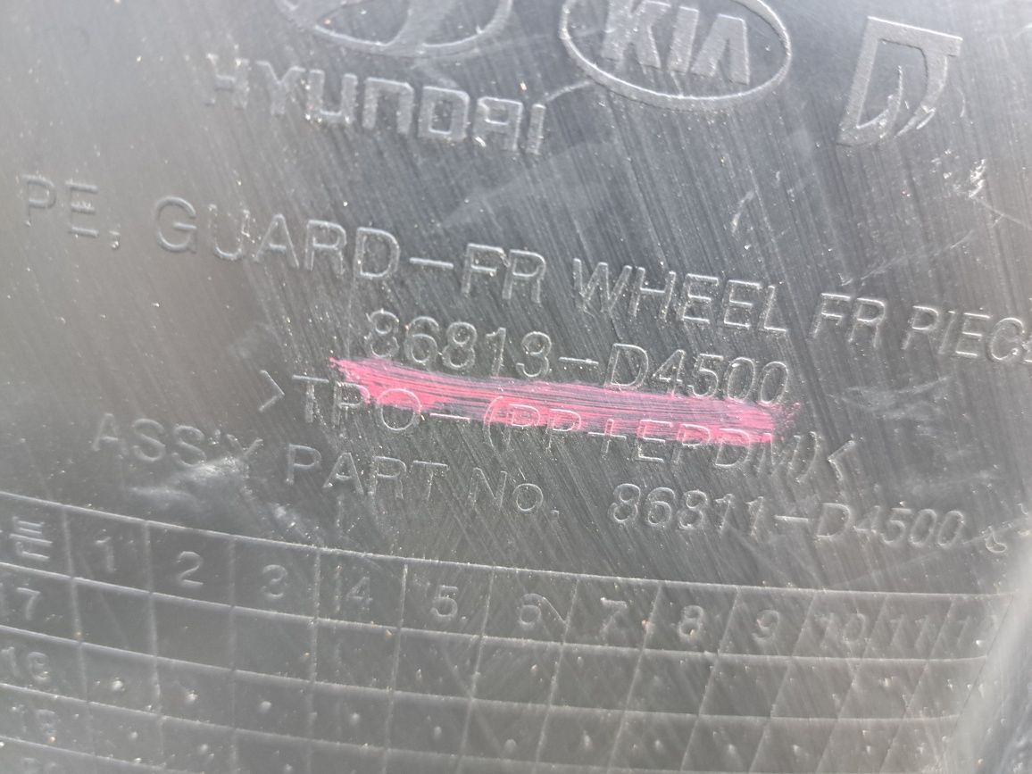 *Kia Optima IV 4  nadkole lewy przód Oryginał Bardzo ładne