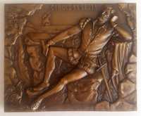 Medalha bronze varias antigas  Escultor Cabral Antunes
