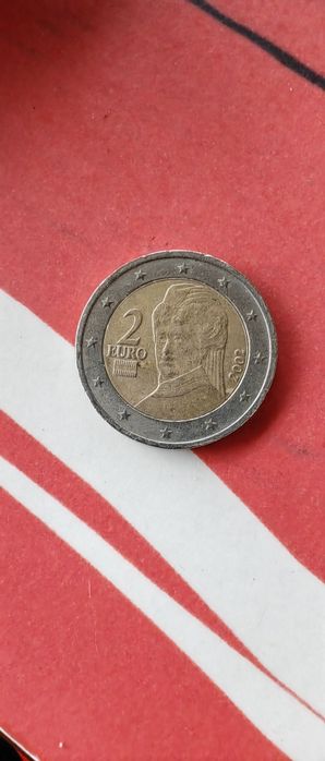Moeda de 2 euros austria 2002