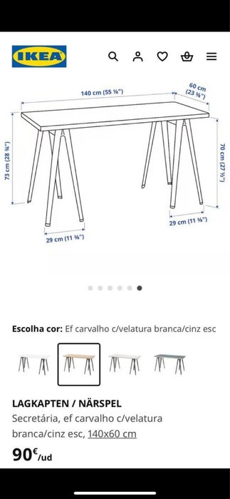Secretaria IKEA 140x60 cm