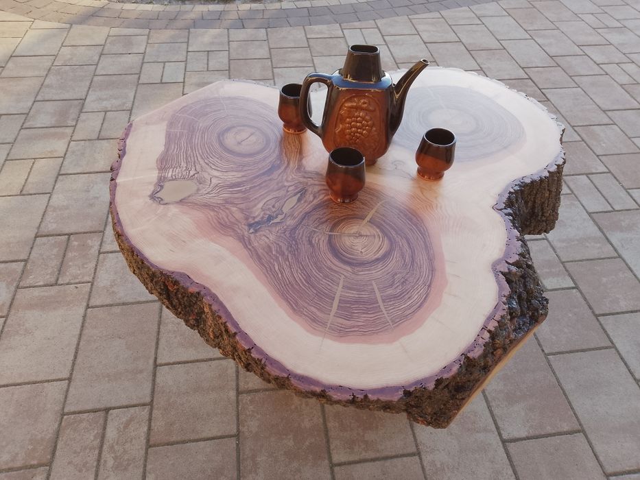 Stół dębowy z pnia