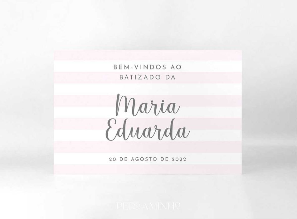 Placa de Boas-Vindas em PVC - Para Batizados, Casamentos e Eventos