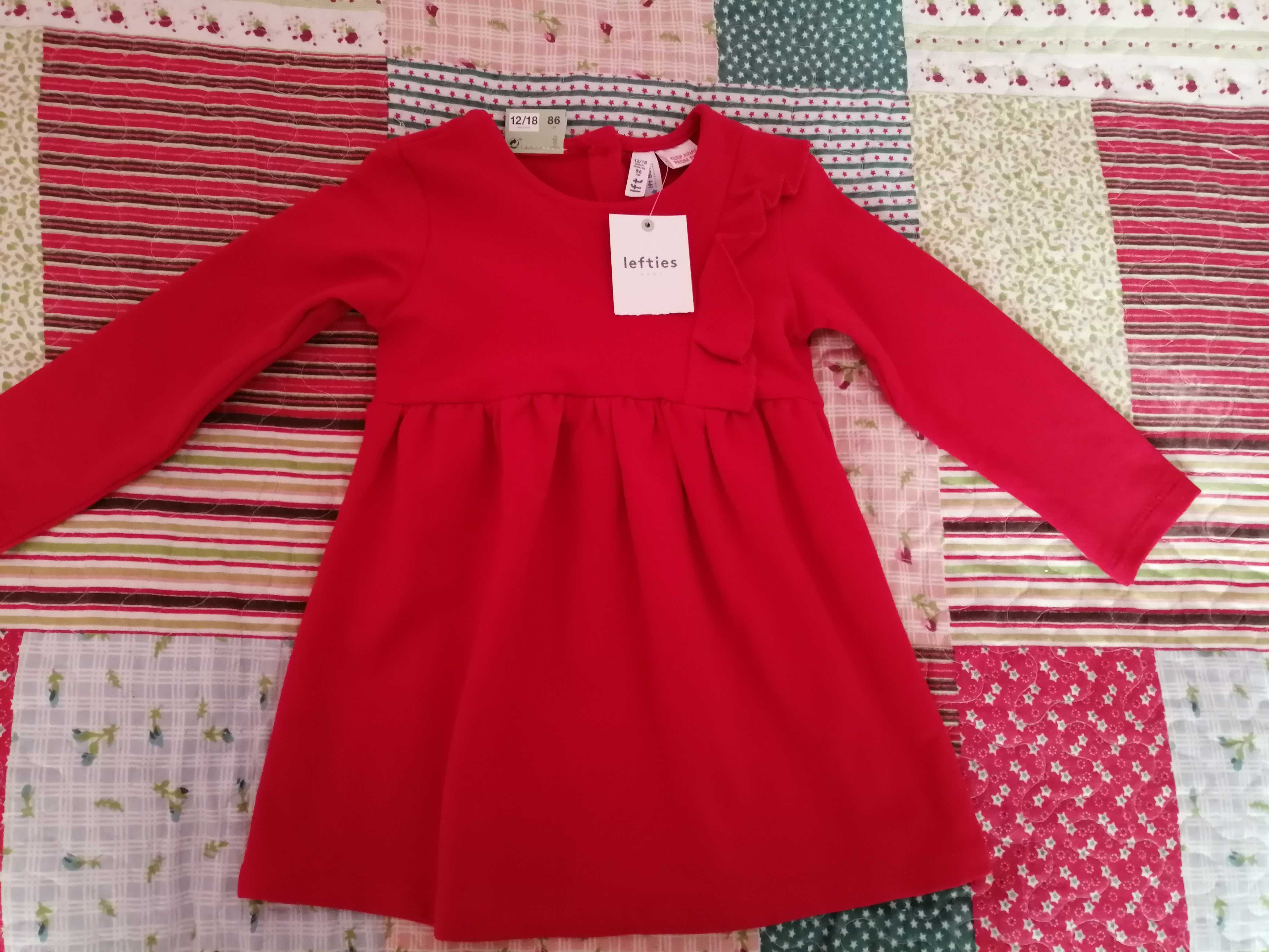 Vestido c/folho Lefties novo ideal p/Natal c/etiqueta!