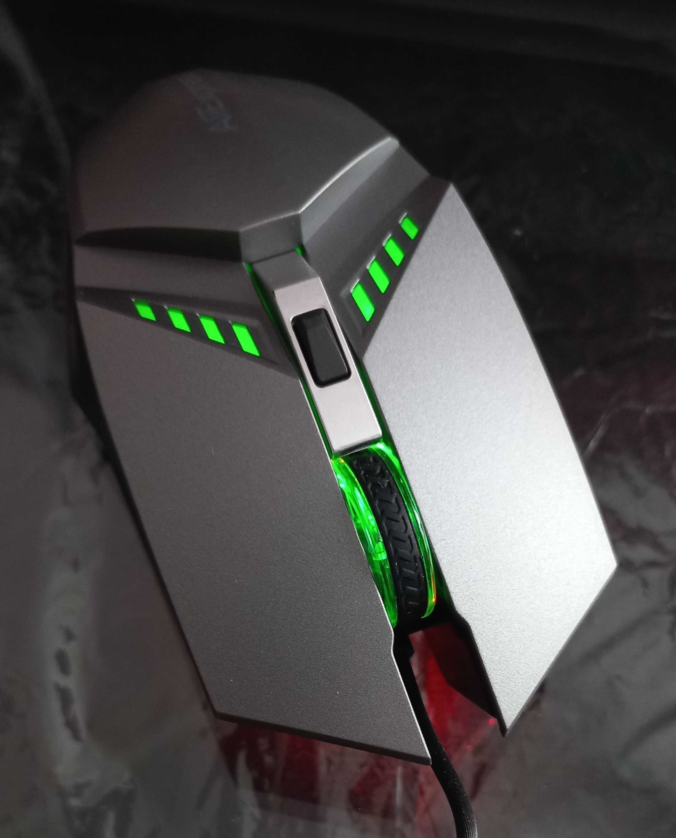 бесшумная игровая RGB мышь