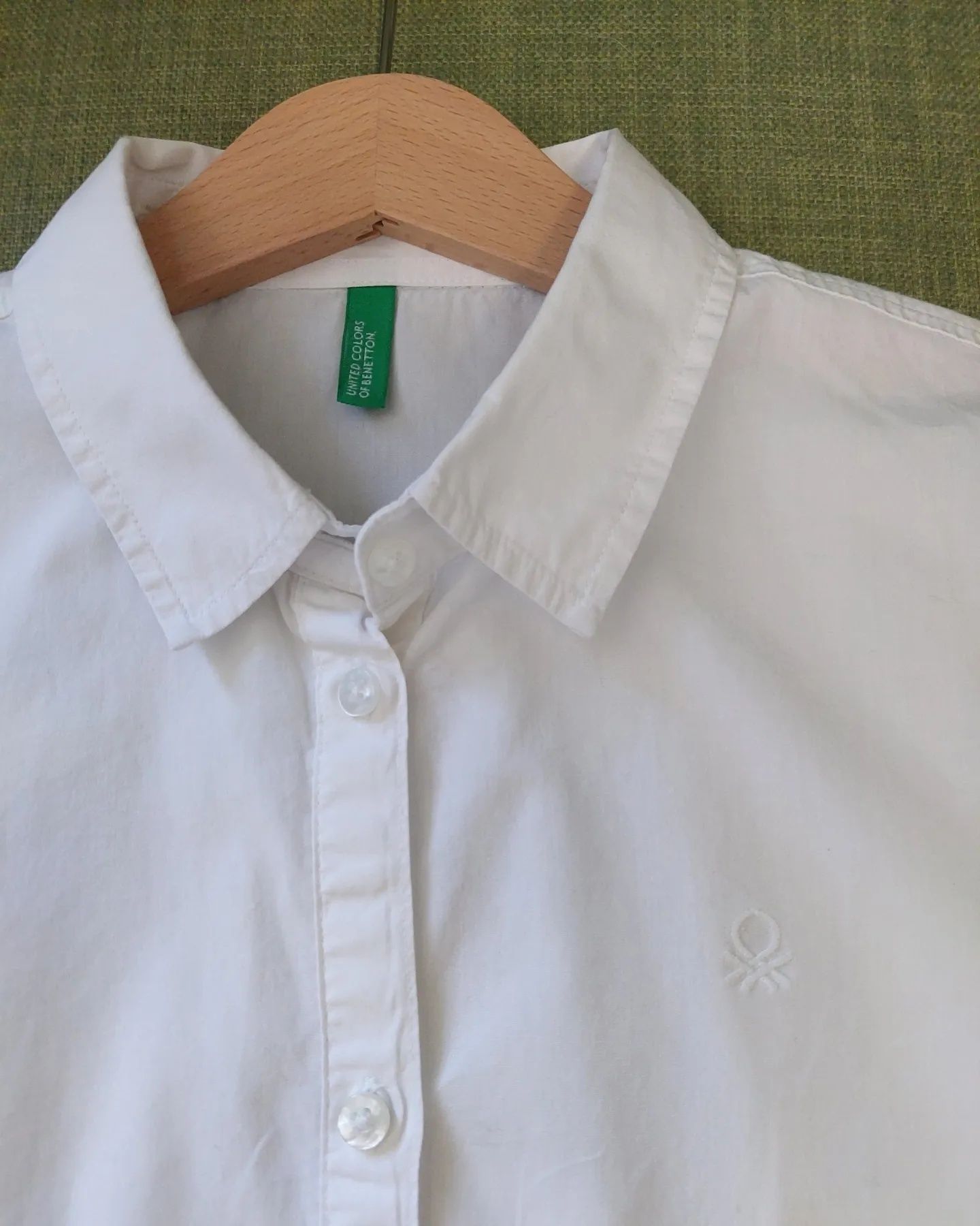 Camisa Menina Básica Branca Benetton