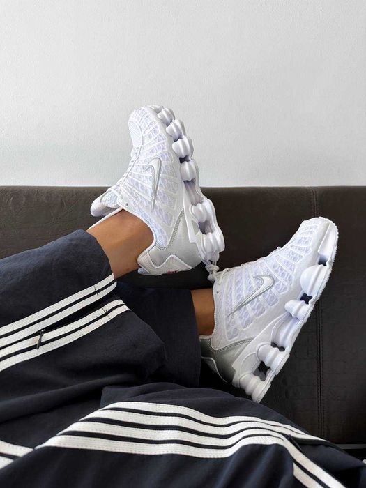 Женские кроссовки Nike Shox TL White Premium. 36-40