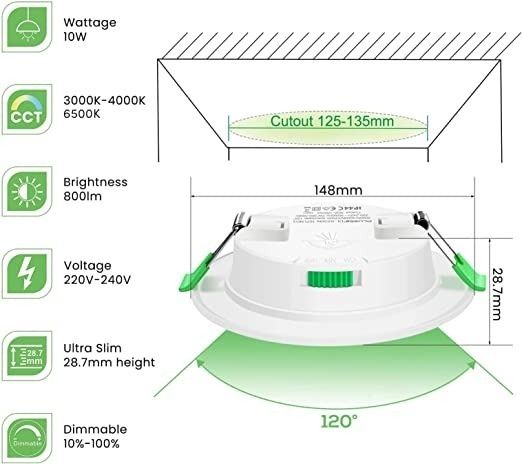 Lampy Led do zabudowy 6 szt