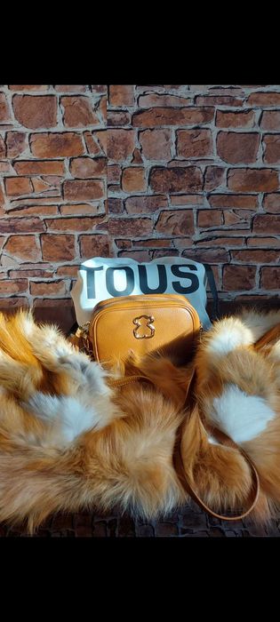 Torebka skórzana "Miś"Tous w kolorze jasnego brązu