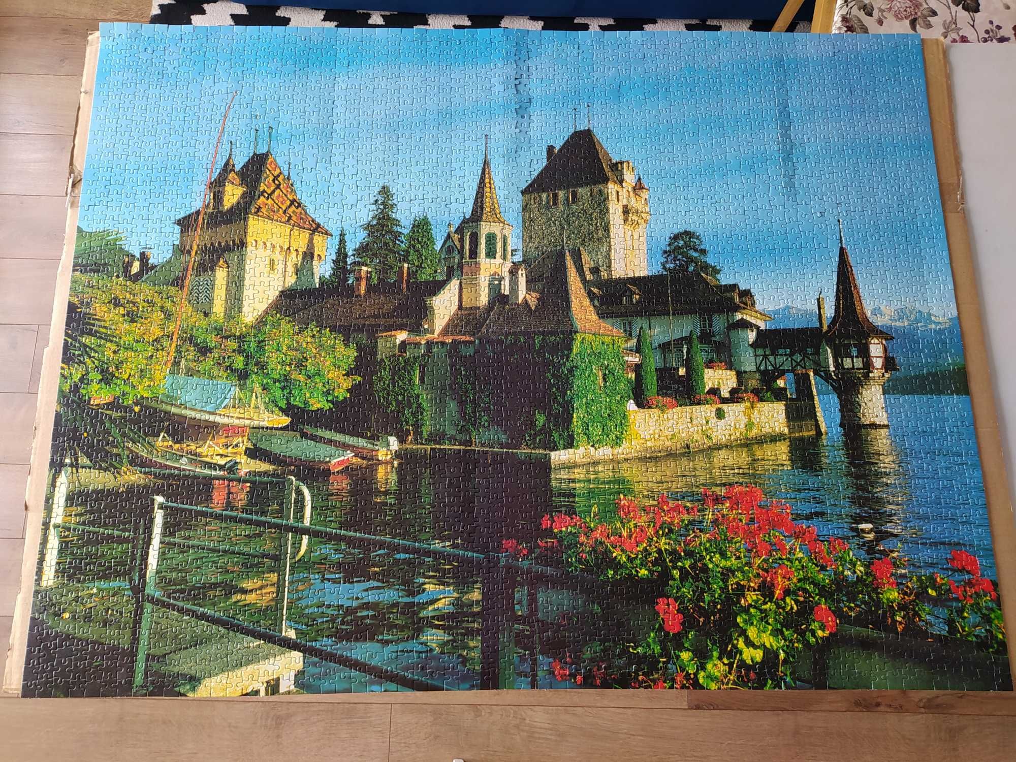 Puzzle kompletne, 3000 elementów, Waddingtons, zamek, różne kształty