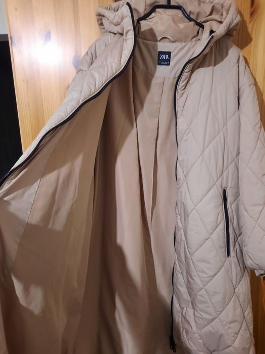 Стьобане пальто куртка пуховик Zara