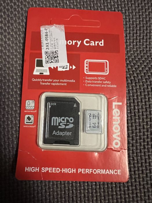 Карта пам’яті Lenovo 64GB PRO Plus microSDXC + адаптер
