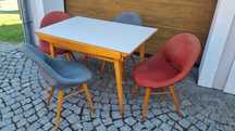 Stół Tatra krzesła Navratil Design PRL Czechosłowacja lata 60 Vintage