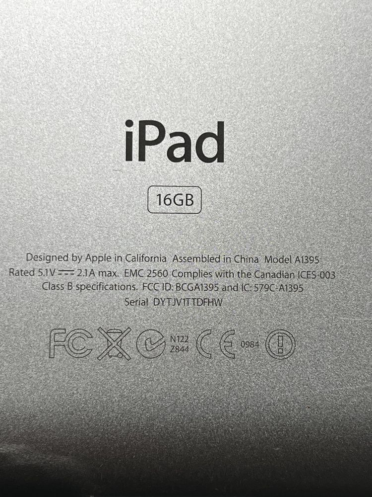 iPad Apple A1395 16GB