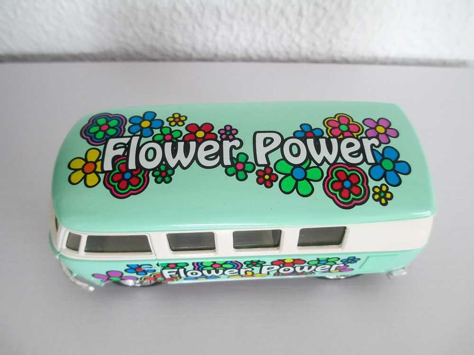 Miniatura carrinha VW Flower Power