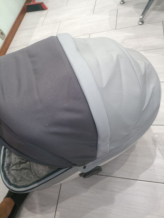 Wózek anex sport siwo-biały 2w1