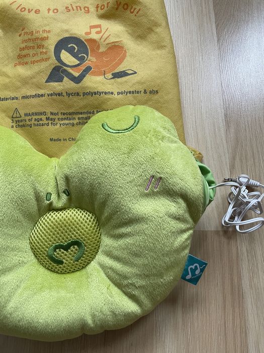 Zielona poduszka z głośnikiem, nowa, zielona, groszek