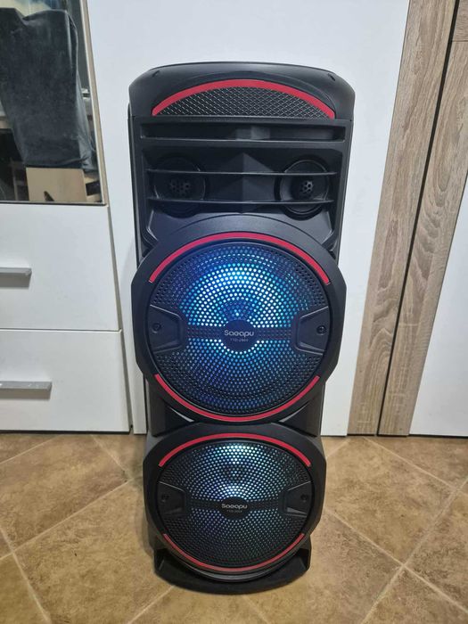 Głośnik przenośny Bluetooth z mikrofonem karaoke i efektami świetlnymi