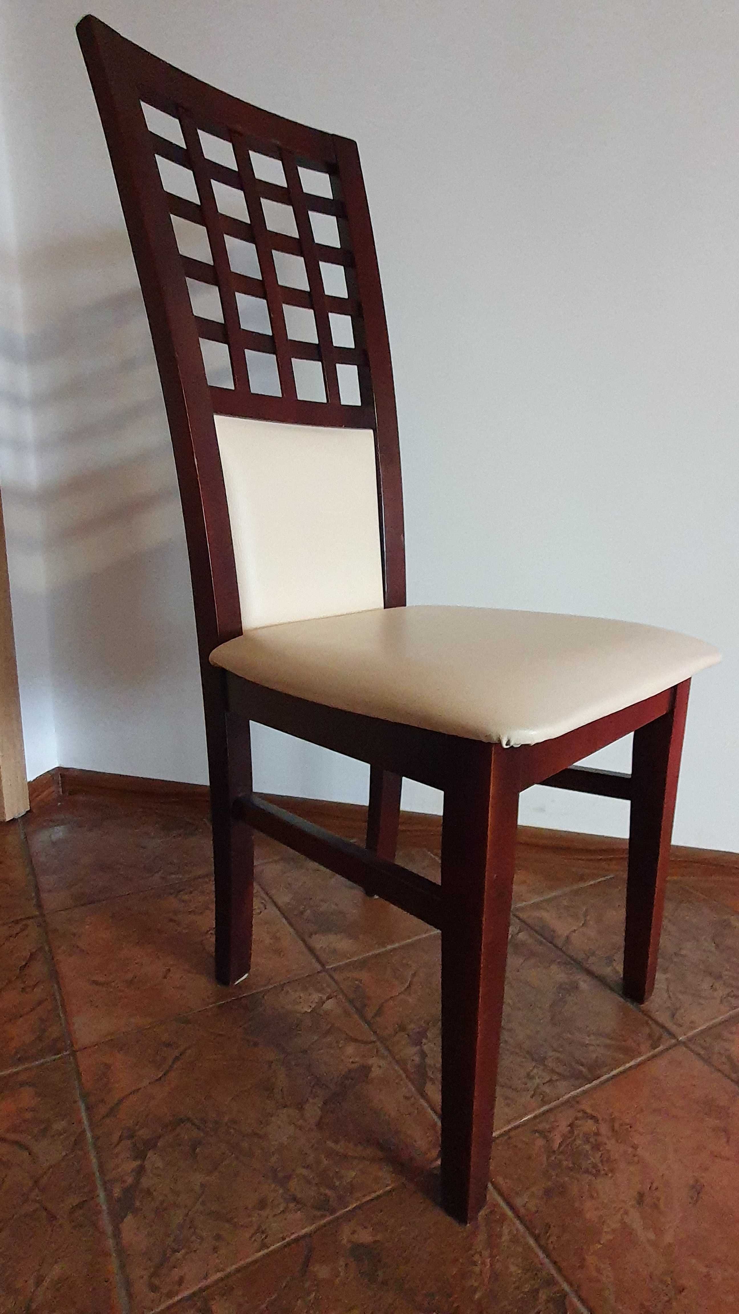 Krzesło tapicerowane lite drewno 8 szt