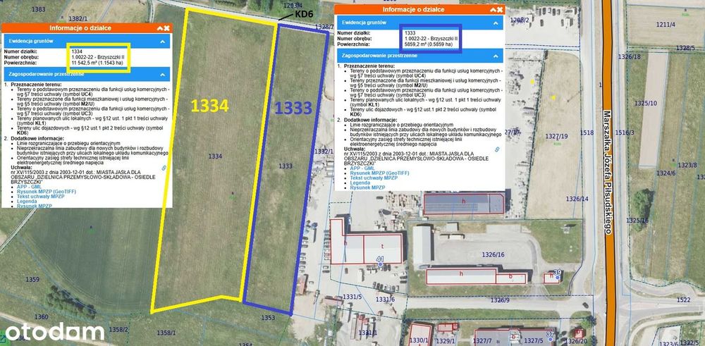 Na sprzedaż działka inwestycyjna położona w Jaśle, obręb Brzyszczki II