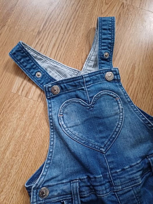 Ogrodniczki H&M 86 dla dziewczynki jeansowe