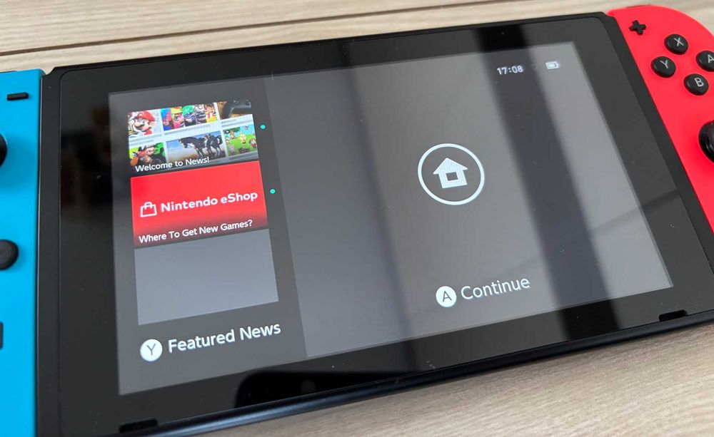 Konsola Nintendo SWITCH V2 komplet, pudełko, ładna