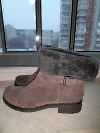 Зимові шкіряні кожаные черевики сапожки зима  Geox