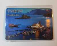 Magnes na lodówkę Corfu Korfu metaliczny prezent magnez Pontikonissi