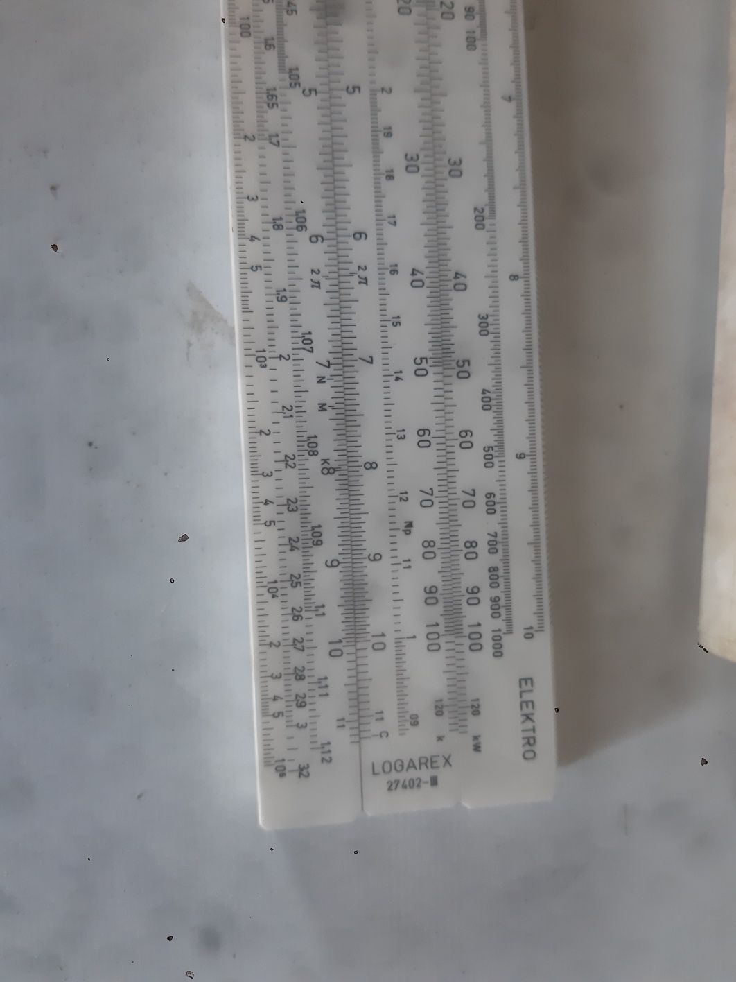 suwak logarytmiczny Elekto logarex 27402-III Data PR. 1972.